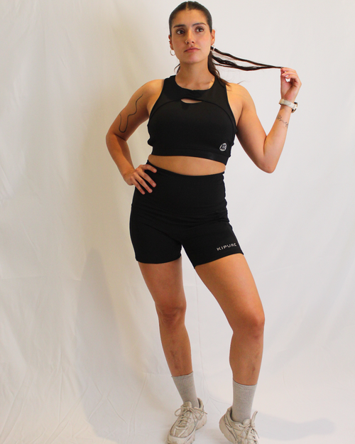 Calza Corta Mujer Andes Smooth | Tiro Alto Moldeador | Deportivo